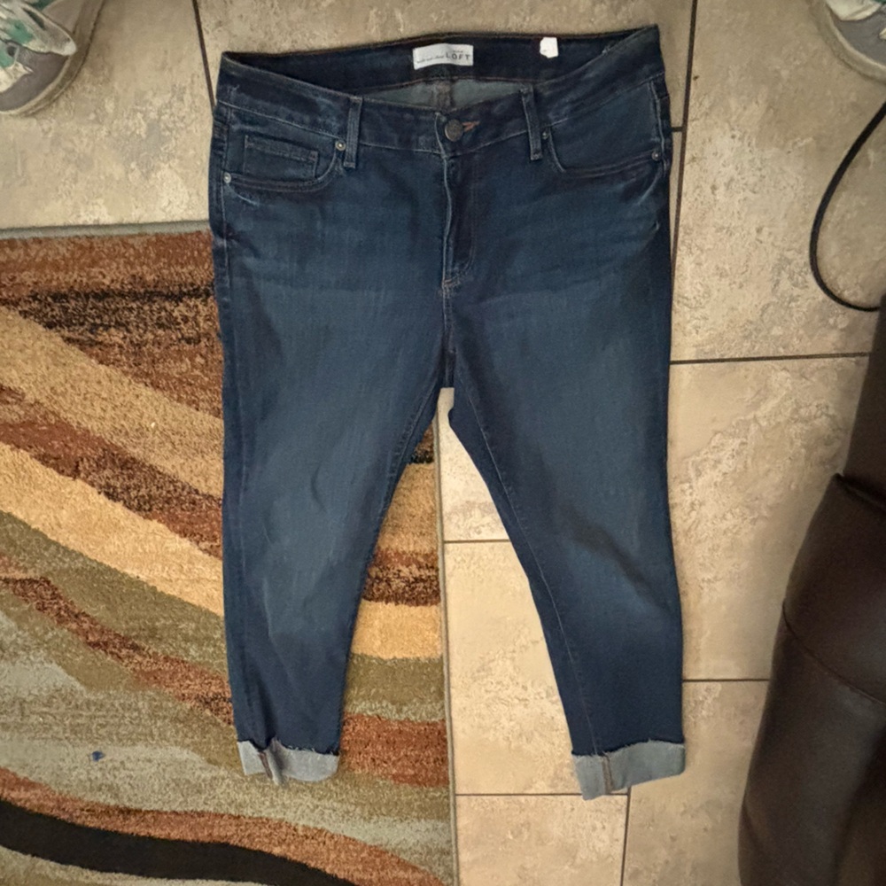 LOFT Dark Blue Cropped Women's Jeans size 8/29